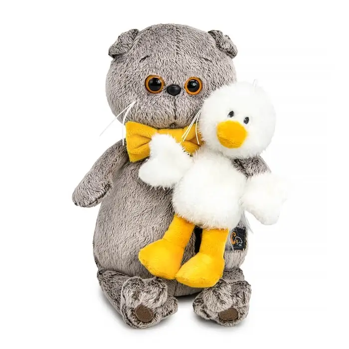 Мягкая игрушка "Кот Басик с Гусиком, "Мультсериал", 19 см Ksm19-006