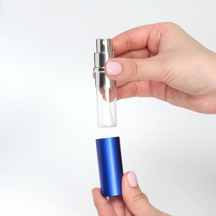 Флакон для парфюма, с распылителем, 10 мл, цвет синий Флакон для парфюма, с распылителем, 10 мл, цвет синий