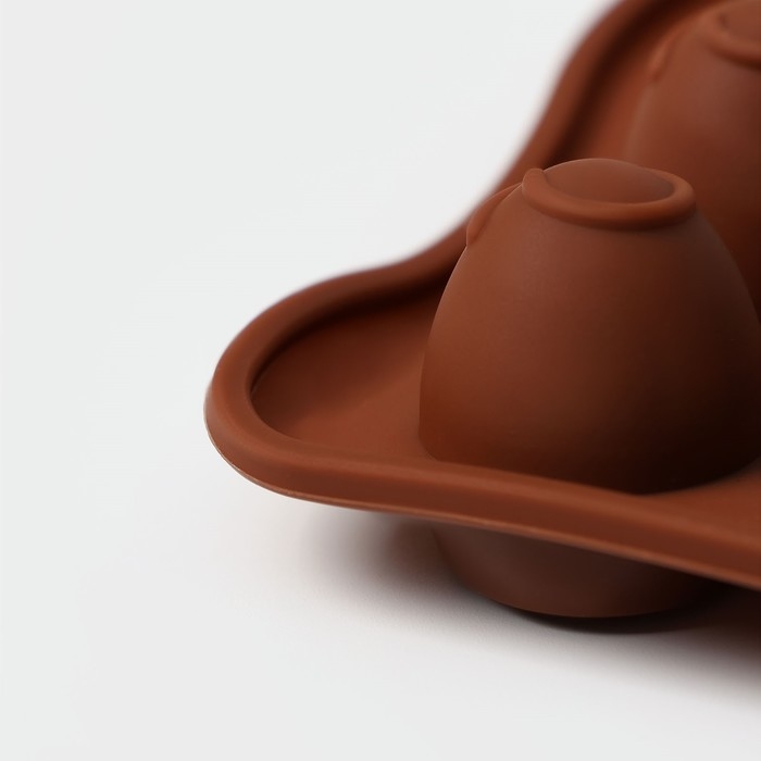 Форма для конфет и шоколада Доляна «Рондо», силикон, 21×10,5×3 см, 15 ячеек, цвет коричневый Форма для конфет и шоколада Доляна «Рондо», силикон, 21×10,5×3 см, 15 ячеек, цвет коричневый