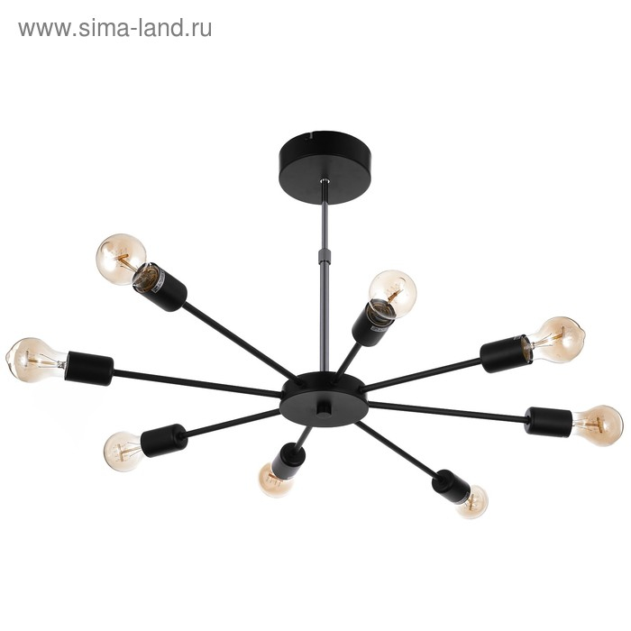 Люстра 80008/8 8х40Вт Е27 черный 90х73х28см