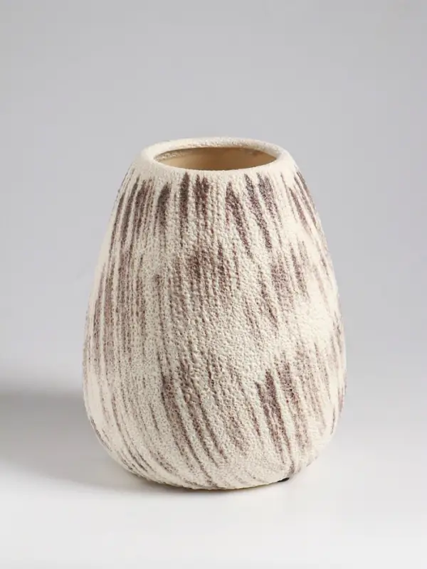 Ваза настольная керамика Ваза настольная керамика "Беажио" классик, 17,5х14 см, бежево-коричневый