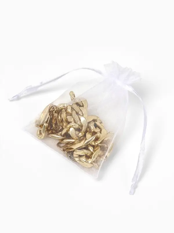 Мешочек подарочный набор 20 шт, 7*9см, органза, цвет белый Мешочек подарочный набор 20 шт, 7*9см, органза, цвет белый