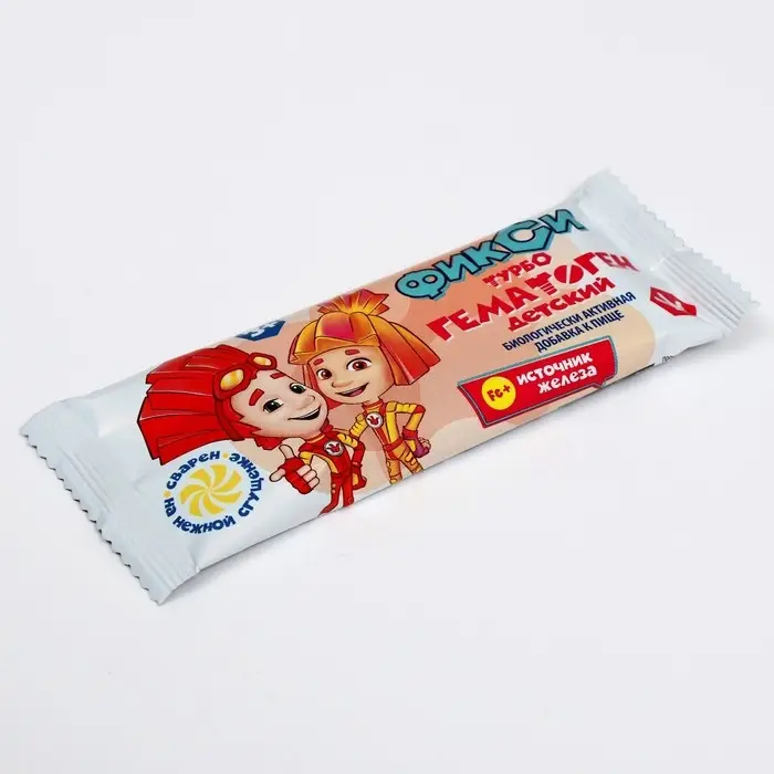 Гематоген Детский турбо, Фиксики, 35 г Гематоген Детский турбо, Фиксики, 35 г