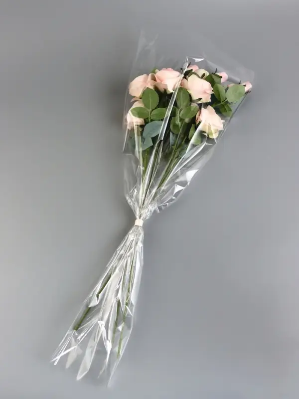 Пакет для цветов, конус, 15+36×80 см, прозрачный Пакет для цветов, конус, 15+36×80 см, прозрачный