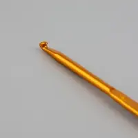 Крючок для вязания, двусторонний, d=3/4 мм, 13 см, цвет золотой