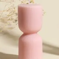 Свеча декоративная &laquo;Греция&raquo;, нежно-персиковая, 6&times;6&times;14 см