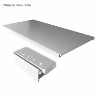 Полка для стеллажа, 40&times;101 см, перфорированная, шаг 2.5 см, белая