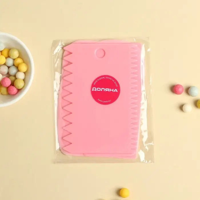 Набор шпателей кондитерских Доляна, 3 предмета: 12×8 см, 11×7.5 см, 8.8×12.2 см, МИКС