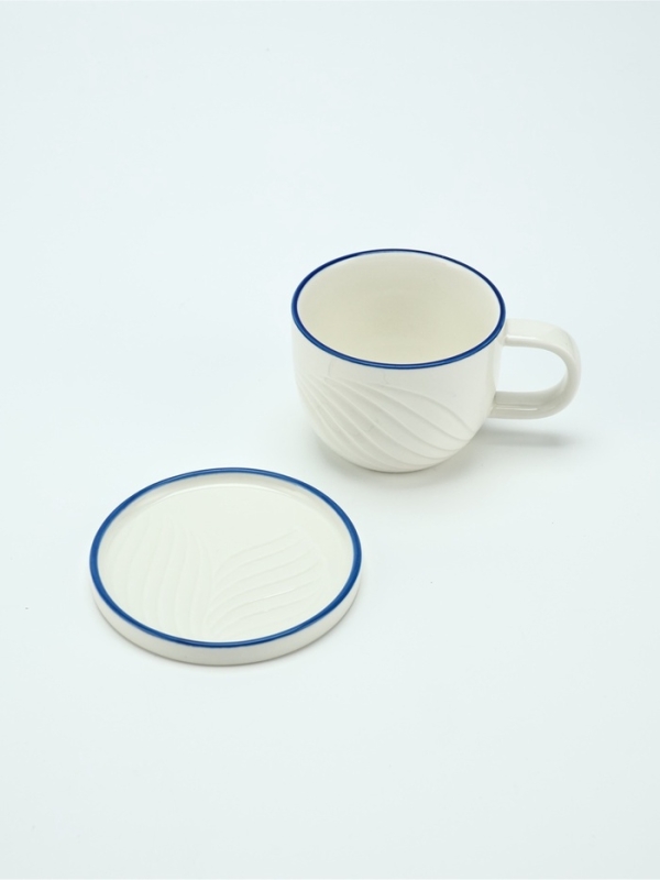 Чайная пара Dolce Ceramo. «Оушен», 2 предмета: кружка 200 мл, блюдце d=10 см Чайная пара Dolce Ceramo. «Оушен», 2 предмета: кружка 200 мл, блюдце d=10 см