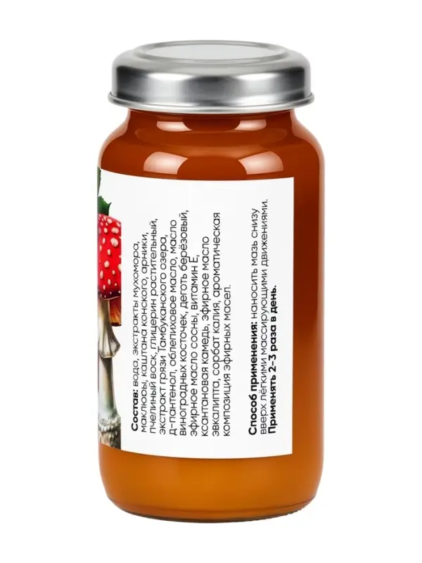 Крем-воск монастырский мухомор при варикозе &laquo;Монастырская лавка&raquo;, стекло, 30 мл