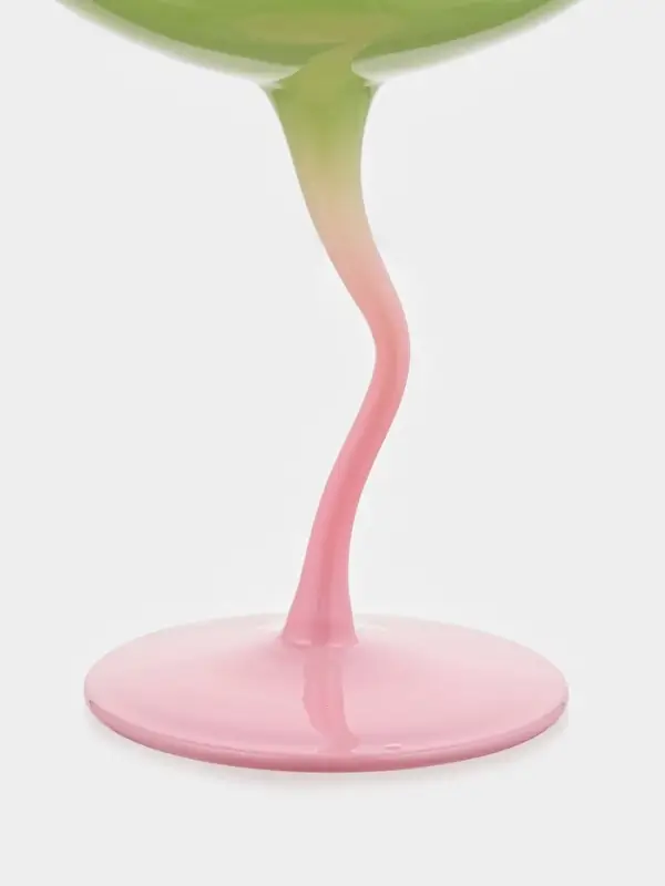 Бокалы для вина Pint, 465 мл, 8×19 см, набор 2 шт., стекло, зелёные, белые Бокалы для вина Pint, 465 мл, 8×19 см, набор 2 шт., стекло, зелёные, белые