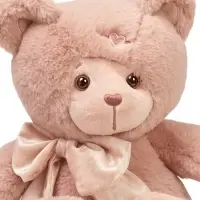 Мягкая игрушка "Медведь Ляля, с бантом", цвет пудровый, 25 см МЛяля/25/131-3