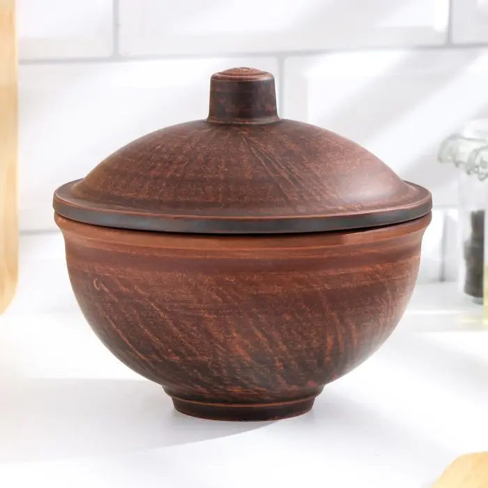 Кокотница &laquo;Классика&raquo;, 700 мл, 14&times;15 см, красная глина