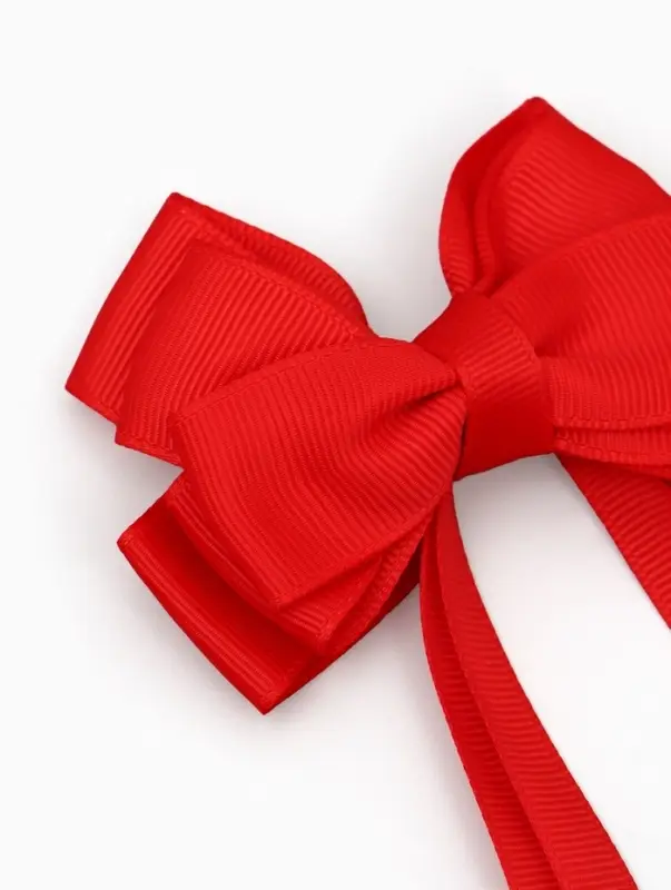 Бант для волос на заколке с лентами, красный, Винкс