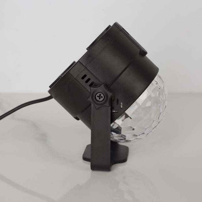 Световой прибор «Хрустальный шар» 7.5 см, пульт ДУ, свечение RGB, 220 В Световой прибор «Хрустальный шар» 7.5 см, пульт ДУ, свечение RGB, 220 В