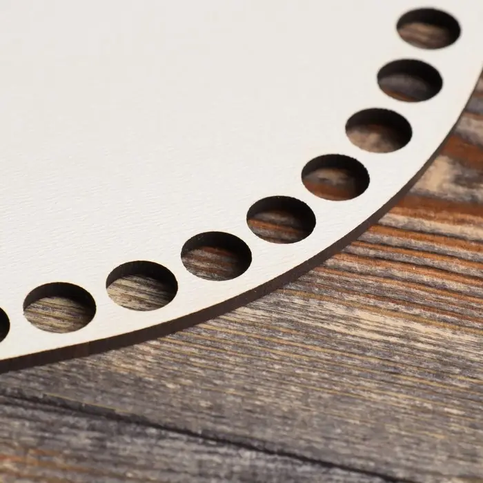 Заготовка для вязания "Овал параллельный", донышко лхдф белый, 24×18 см, d=10мм