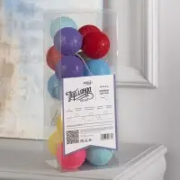 Гирлянда &laquo;Нить&raquo; 5 м с насадками &laquo;Клубки цветные&raquo;, IP20, прозрачная нить, 20 LED, свечение белое, 220 В