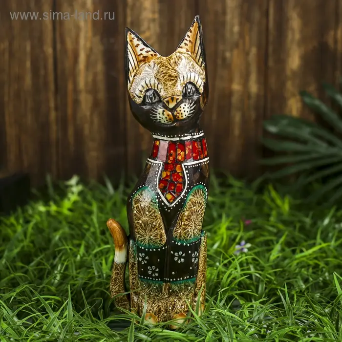 Интерьерный сувенир Интерьерный сувенир "Кошка с красным галстуком" 30 см