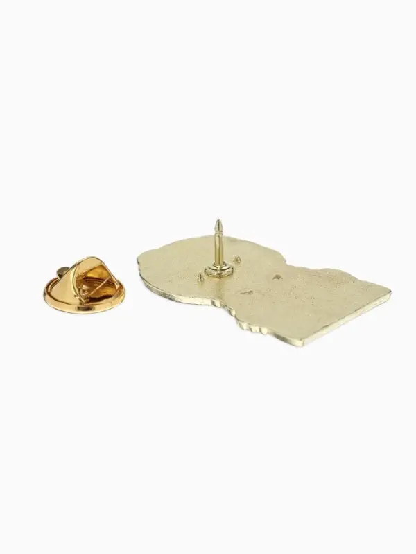 Значок "Русская красавица" с серьгами, цветной в золоте