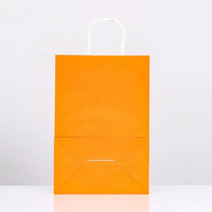 Пакет крафт «Радуга», оранжевый, 22×13×32 см, 80 г/м², 1 шт.
