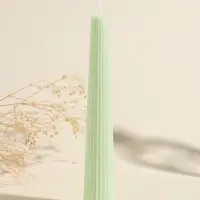 Набор свечей, 3.5х23 см, 2 шт "Башня" светло-зелёный 4х9,5х25 см