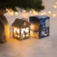 Ёлочная игрушка &laquo;Домик с птицей&raquo;, 8&times;5&times;6 см, 1 LED, от батареек, свечение тёплое белое