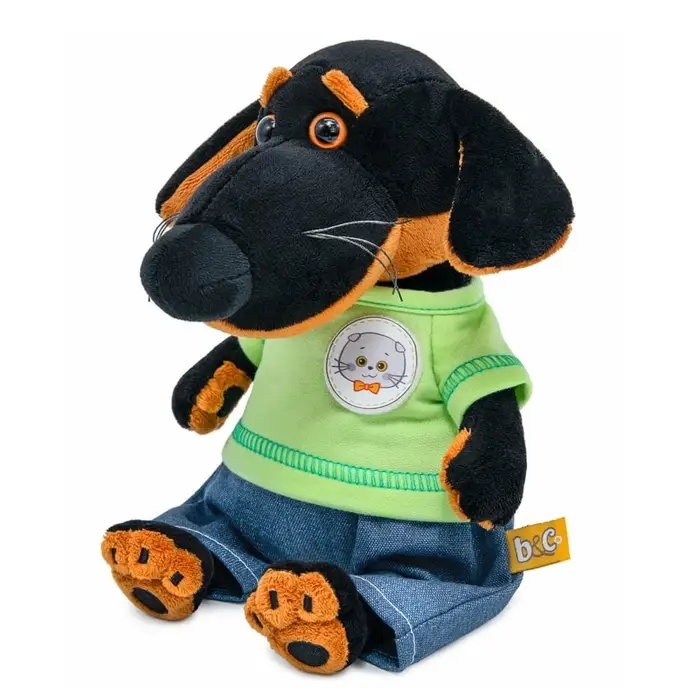 Мягкая игрушка Мягкая игрушка "Собака Ваксон baby в брючках "Деним", 19 см VB-056