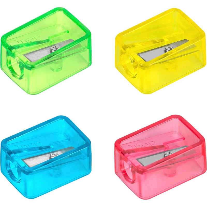 Точилка ручная Deli, 1 отверстие, пластик, стальное лезвие, ассорти