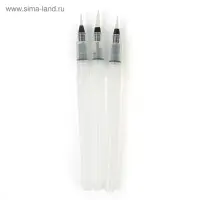 Набор кистей для каллиграфии, синтетика, 3 штуки: № 1, 2, 3, круглые, с резервуаром для воды, туши, чернил