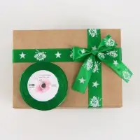 Лента атласная &laquo;23 февраля&raquo;, 2.5 см &times; 18 (&plusmn; 1) м, зелёная