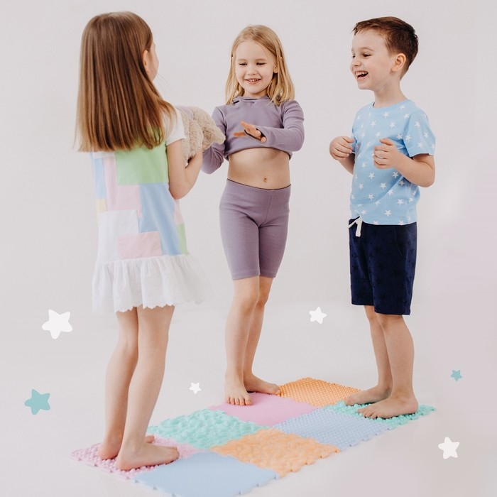 Модульный массажный коврик ОРТОДОН, набор №2 «Малыш» пастельные цвета Модульный массажный коврик ОРТОДОН, набор №2 «Малыш» пастельные цвета