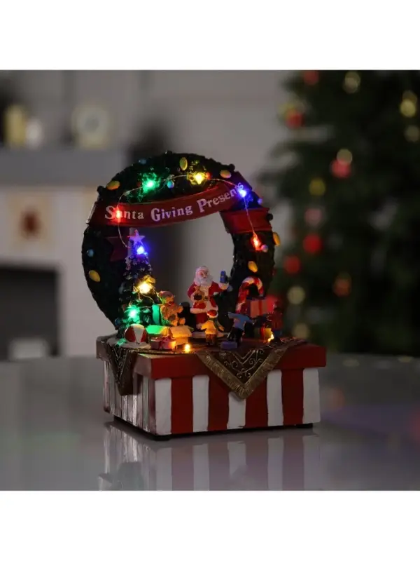 Светодиодная фигура &laquo;Ярмарка подарков&raquo; 26&times;20&times;16.5 см, полистоун, от батареек АА&times;3, USB, свечение мульти