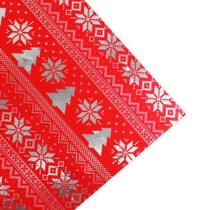 Плёнка упаковочная голография «Вязка», 100 х 70 см