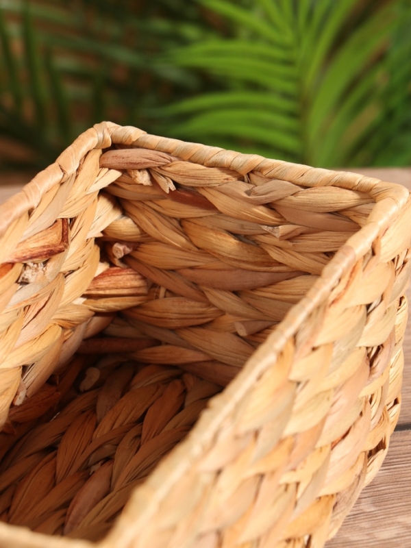 Корзина плетеная 24x12x10 см, водный гиацинт