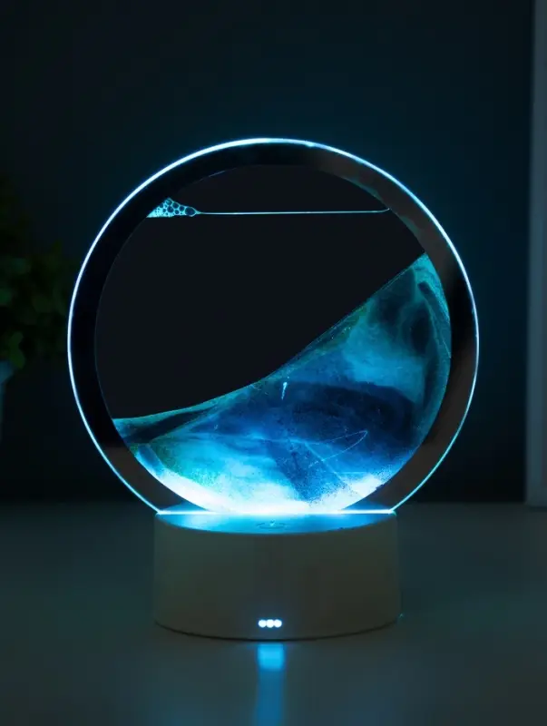 Светильник настольный СТАРТ Sands, LED, 10 Вт, USB, 16&times;16&times;20 см, 3хAA, серый