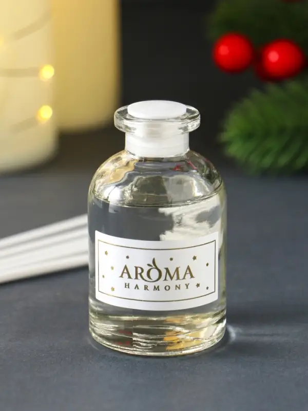 Ногодний ароматический набор "Прикосновение зимы" свеча + диффузор