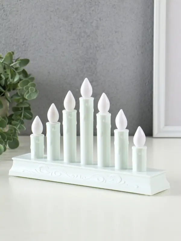 Светодиодная свеча LED RISALUX «Семь свечей» 3хAAA белый 23,7х5х15 см