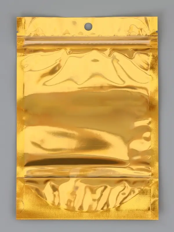 Пакет дой-пак, матовый, золотой, с прозрачной стенкой,14&times;20&times;8 см