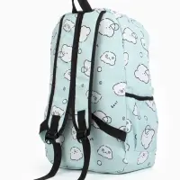 Рюкзак школьный &laquo;Мишки&raquo;, с пеналом, 3 кармана, 28&times;12&times;43 см, бирюзовый