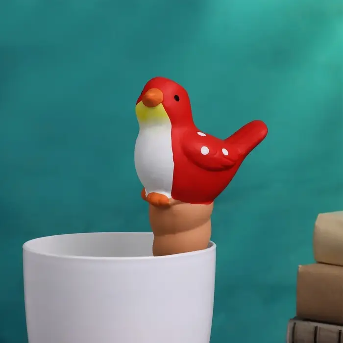 Автополив для комнатных растений &laquo;Птичка&raquo;, 16.5&times;8.5 см, керамика, набор 4 шт., МИКС