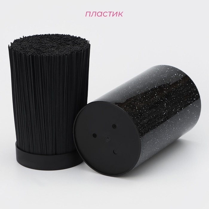 Подставка для ножей с наполнителем Доляна «Зефир», 11×18 см, цвет чёрный Подставка для ножей с наполнителем Доляна «Зефир», 11×18 см, цвет чёрный