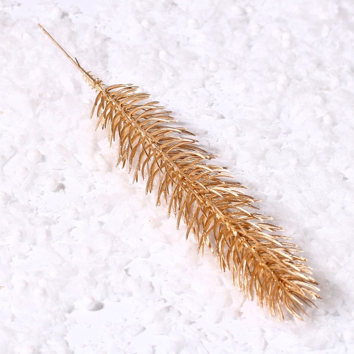 Декор «Веточка ели золотистая», набор 2 шт., размер 1 шт. — 22 × 4 см Декор «Веточка ели золотистая», набор 2 шт., размер 1 шт. — 22 × 4 см