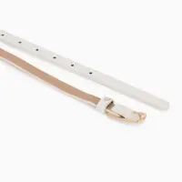 Ремень жен 02-01-01-01, Июнь2515 1,5*0,3*110 см, без винта, пряж золото, 1 прокол, белый