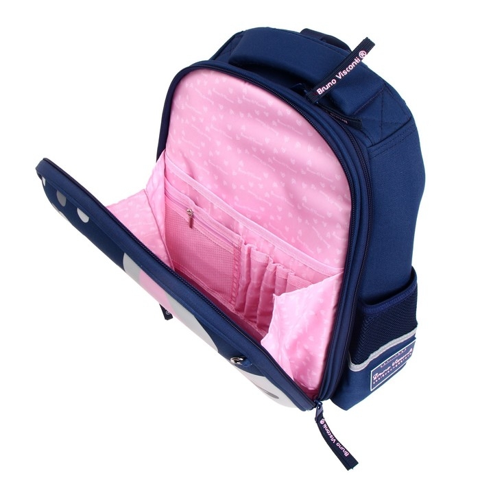 Рюкзак каркасный 36 х 28 х 17 см, + пенал, Bruno Visconti Рюкзак каркасный 36 х 28 х 17 см, + пенал, Bruno Visconti "Ушастик"