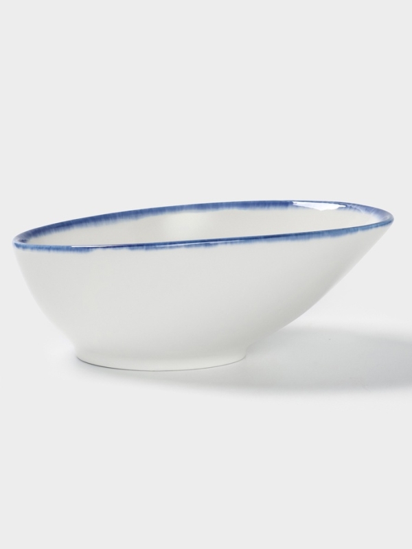 Салатник овальный "Blue Lagoon" Magistro 18см, 18,1х14,2, цвет белый, синий