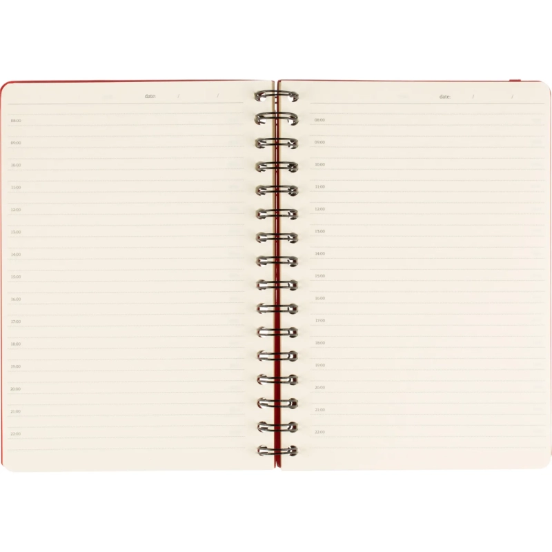 Ежедневник недатированный А5 PRAGMATIC на гребне, красный, 128л 3-748/05