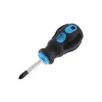 Отвертка крестовая ТУНДРА, сатин, магнит, двухкомпонентная рукоятка, PH2&times;38 мм