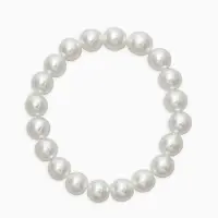 Браслет "Бусины жемчуга" (набор 3 шт), №10,12.14, цвет белый Браслет "Бусины жемчуга" (набор 3 шт), №10,12.14, цвет белый