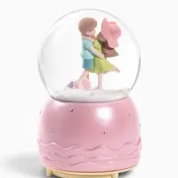 Снежный шар музыкальный с подсветкой &laquo;Малыши&raquo;, d=10 см, 3хААА, 10&times;10&times;15 см, МИКС