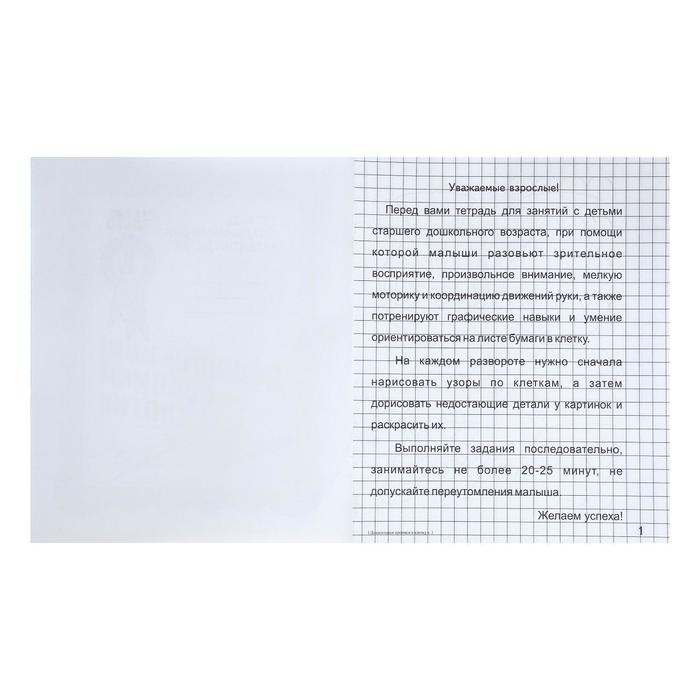 Рабочая тетрадь «Дошкольные прописи в клетку», часть1 Рабочая тетрадь «Дошкольные прописи в клетку», часть1